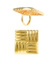 Anello Donna Grace J. in Metallo Placcato Quadrato Venato151SM005 - Salvatore Plata