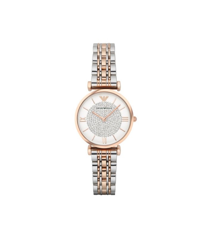 Orologio Gianni T-bar Donna Solo Tempo Silver/Rose Gold - Emporio Armani