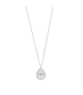 Collana Salvatore Plata Donna in Argento con Zircone a Goccia 112C0119 - Salvatore Plata