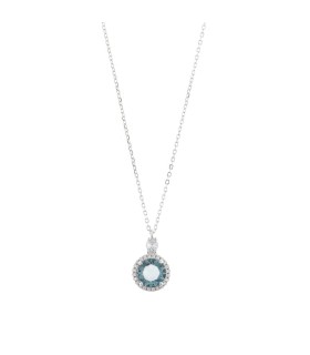 Collana Salvatore Plata Donna in Argento con Zircone Azzurro 112C0114 - Salvatore Plata