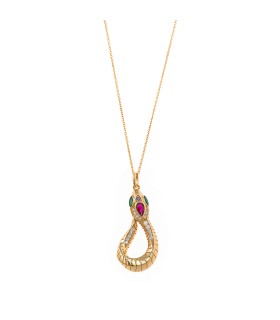 Collana Salvatore Plata Donna Serpente in Argento Dorato 195C0071 - Salvatore Plata