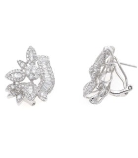Orecchini Salvatore Plata - Donna Fiore in Argento con Zirconi 112A0187