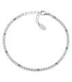 Bracciale Tennis in Argento con Zirconi Acquamarina e Bianchi BT7BACB16 - Amen