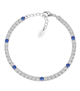 Bracciale Amen - Tennis in Argento con Zirconi Blu e Bianchi BT1B7BBL17