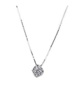 Collana Davite&Delucchi Punto Luce ct. 0,16 G VS e Pavè di Diamanti ct. 0,16 G VS CLN011050 0S - Davite&Delucchi