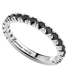 Anello Zancan - Uomo Girodito in Argento con Spinelli Neri ESA107-NE