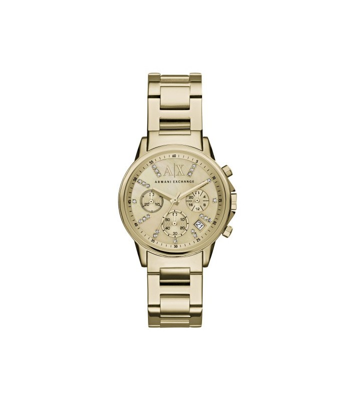 Orologio Donna Lady Bank Crono Acciaio Gold - Armani Exchange