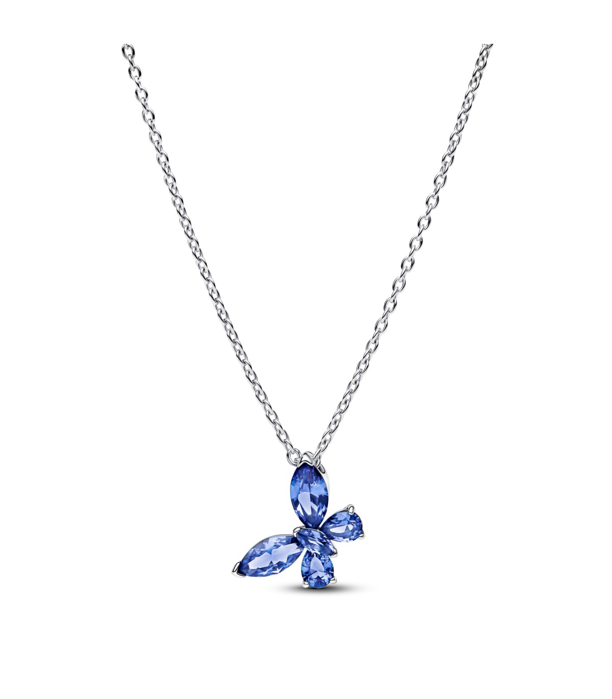 Collana Con Farfalla Blu, Catena In Argento, 24" - Italia - Foto 4