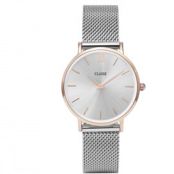Orologio Donna Minuit Mesh Rose Gold/Silver - Cluse