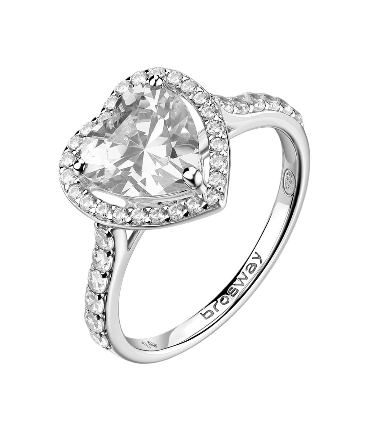 Gioiello ZARD Argento Sterling Anello In Argento 925 Con Ciondolo Cuore E Zirconi - ZARD, Design A Fascia, Perfetto Per Regali Sarah Zadrazil - Foto 2